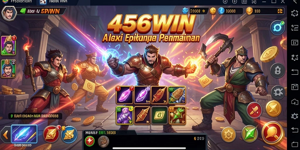 Tampilan gameplay seru dari 456WIN saat karakter bertarung.