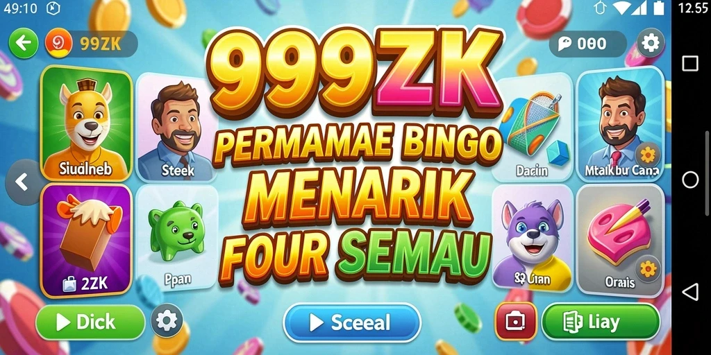 Tampilan menarik dari gameplay Bingo di 999ZK.