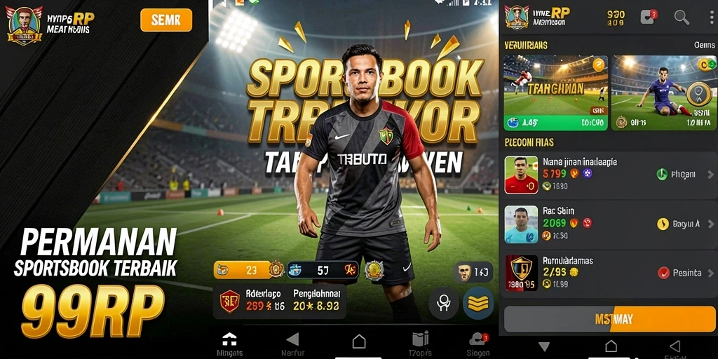 Tangkapan layar gameplay 99RP dengan taruhan olahraga yang menarik.