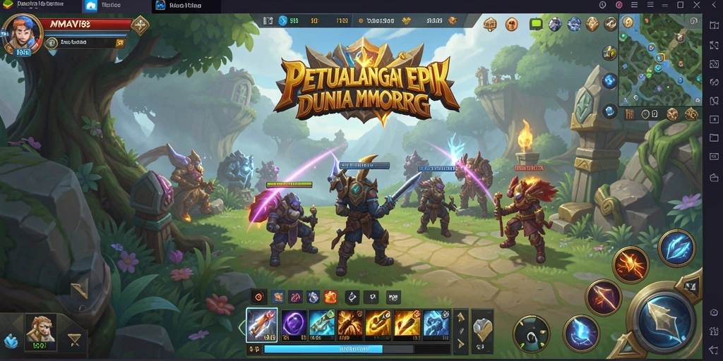 Screenshot gameplay AMAVI88 menampilkan aksi seru dalam dunia MMORPG.