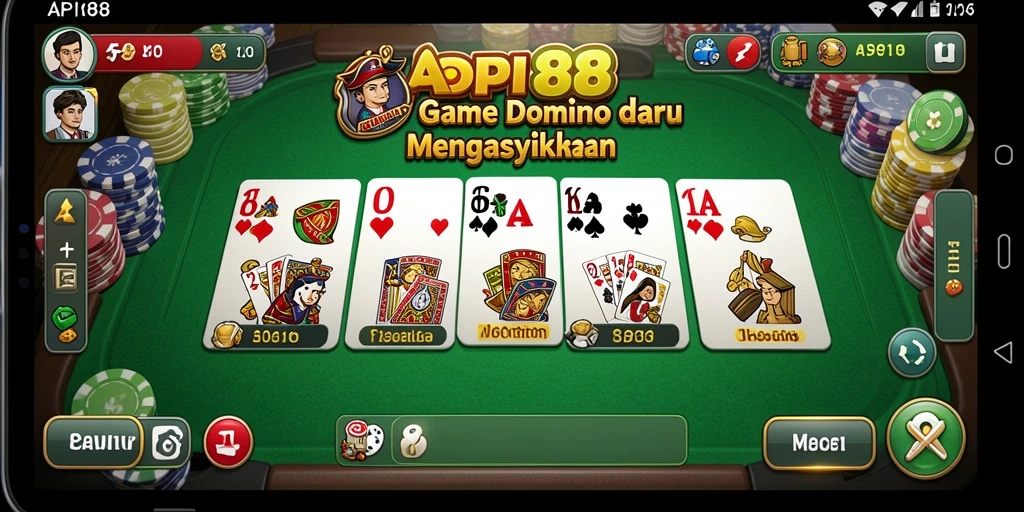 Tampilan gameplay domino yang menarik dan interaktif.