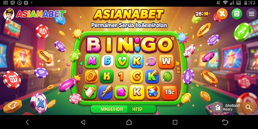 Tampilan gameplay seru di aplikasi Bingo ASIANABET yang menyenangkan.