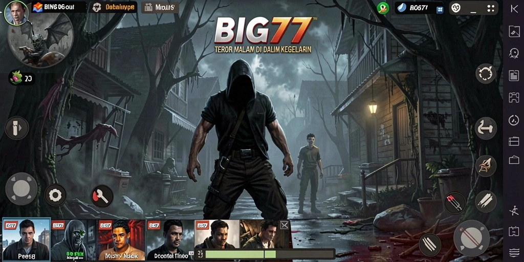 Screenshot menampilkan suasana mencekam dari gameplay BIG77.