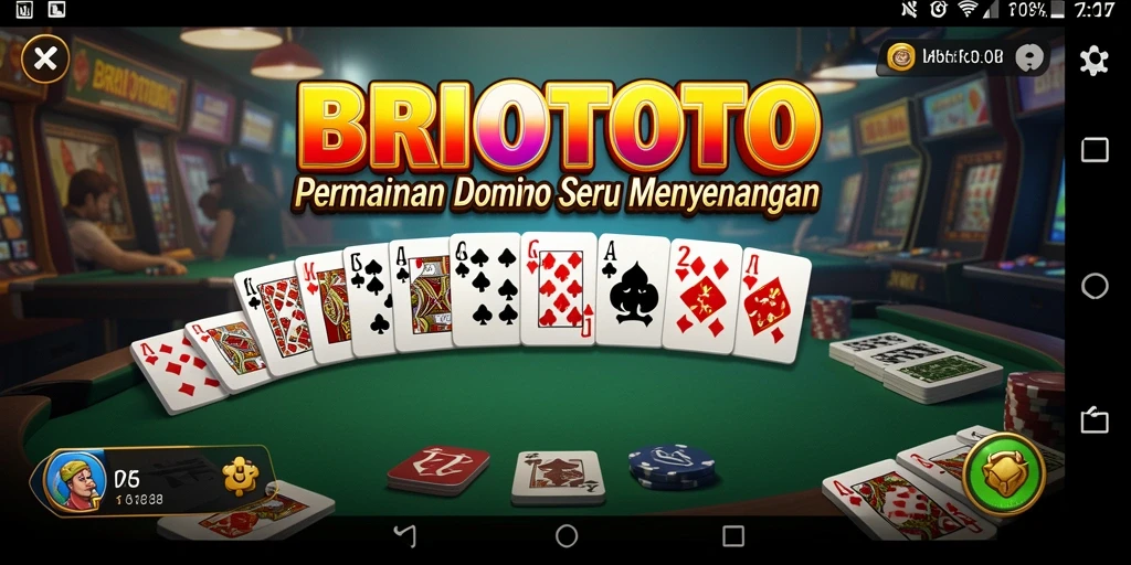 Tampilan gameplay seru dari BRIOTOTO dengan mode Domino yang menarik.