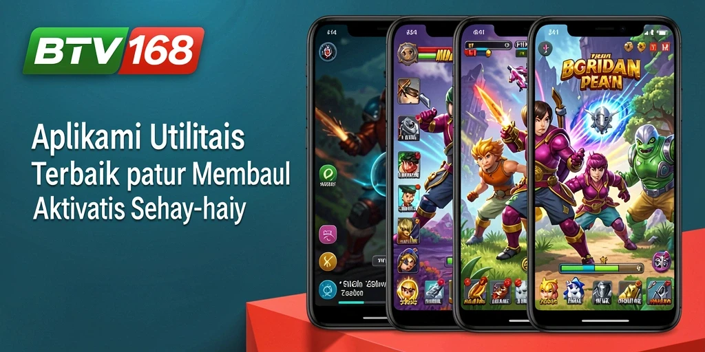 Tampilan utama BTV168 dengan fitur utilitas yang menarik.