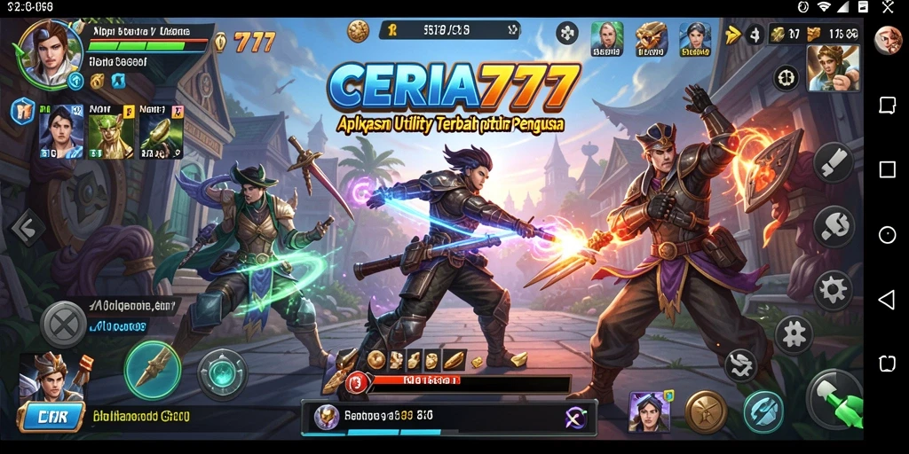 Tampilan antarmuka aplikasi CERIA777 yang user-friendly.