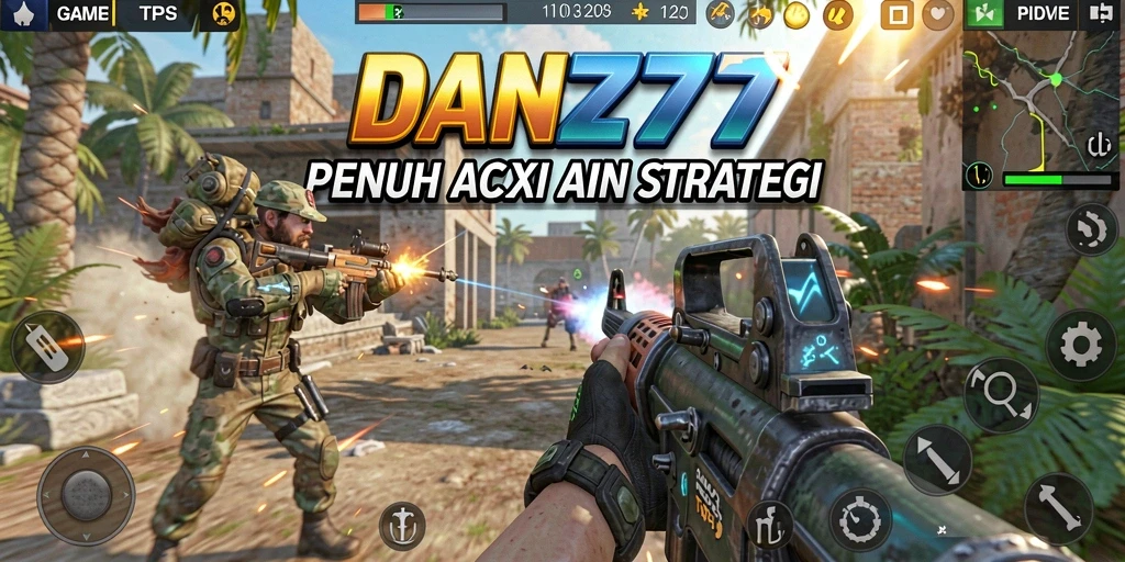 Tampilan gameplay mendebarkan di DAN777, penuh aksi TPS.