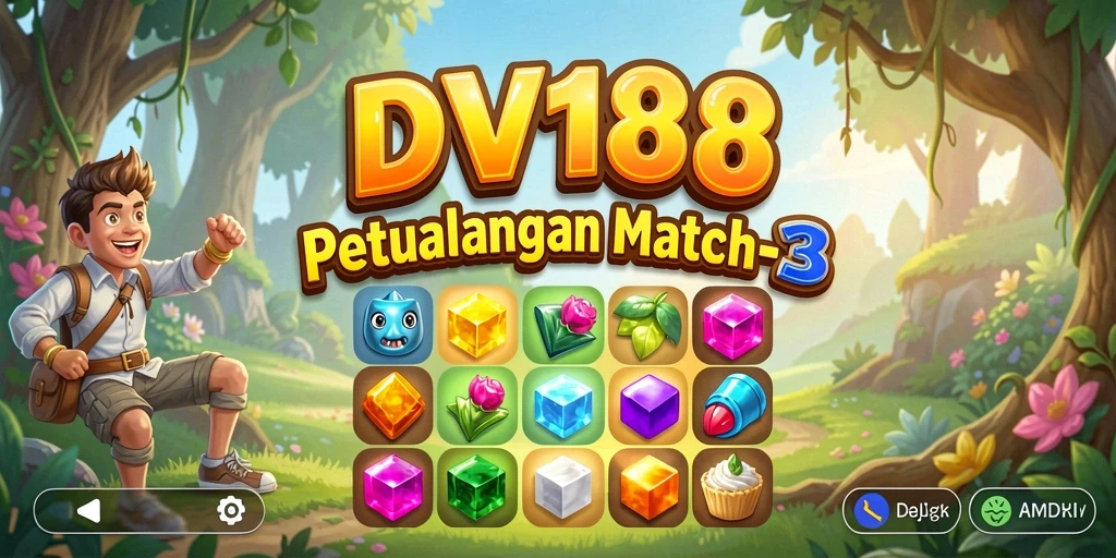 Screenshot menunjukkan gameplay seru DM188 dengan objek mencolok.