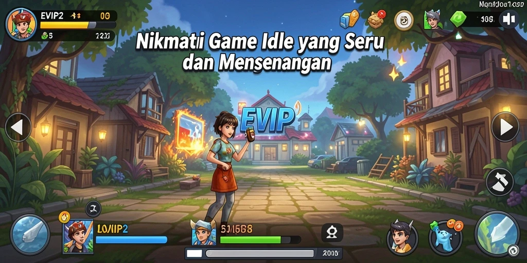 Tampilan gameplay EVIP2 yang memikat dengan karakter dan grafis yang cerah.