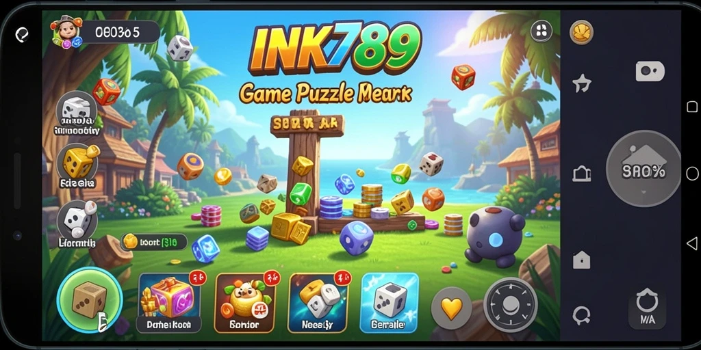 Tangkapan layar INK789 menampilkan gameplay Puzzle yang seru dan menantang.