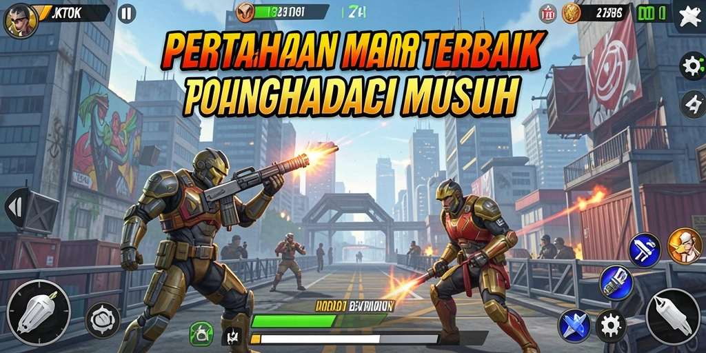 Tangkapan layar JKTOK menampilkan aksi seru dalam permainan Tower Defense.