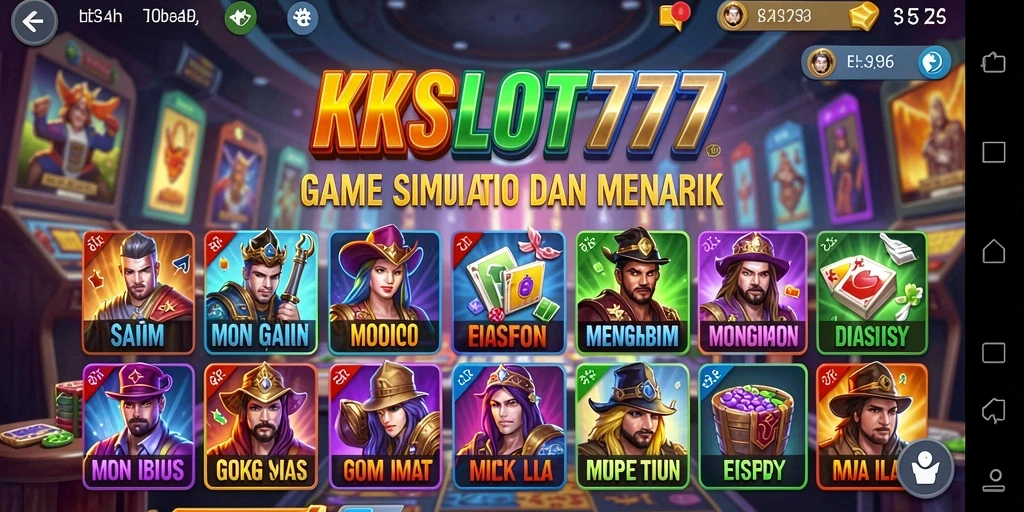 Tampilan gameplay KKSLOT777 yang interaktif dan menyenangkan.