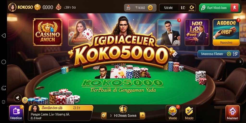 Gameplay Live Casino KOKO5000 dengan dealer langsung yang ramah.