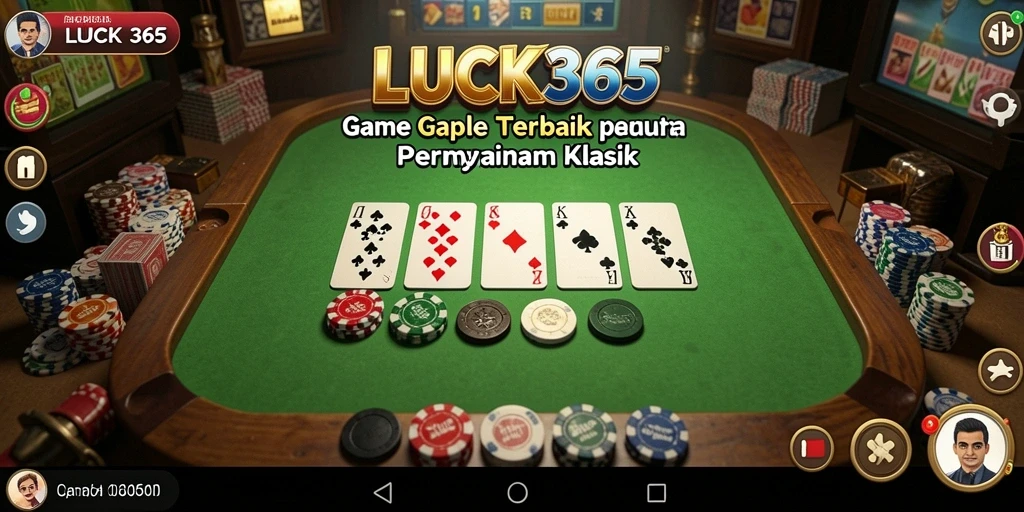 Tampilan gameplay seru dari permainan Gaple di LUCK365.