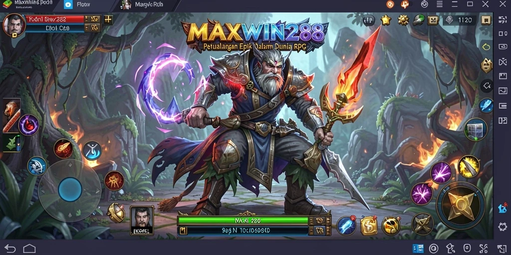 Gameplay menarik dalam dunia RPG yang luas dan penuh petualangan.
