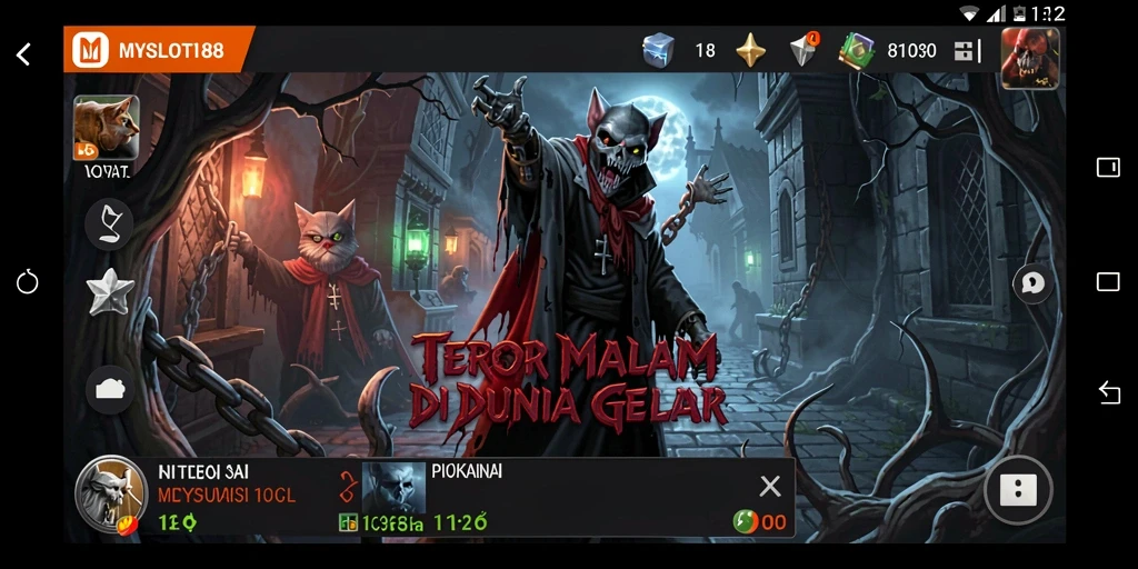 Tangkapan layar menampilkan suasana menyeramkan dalam gameplay MYSLOT188.