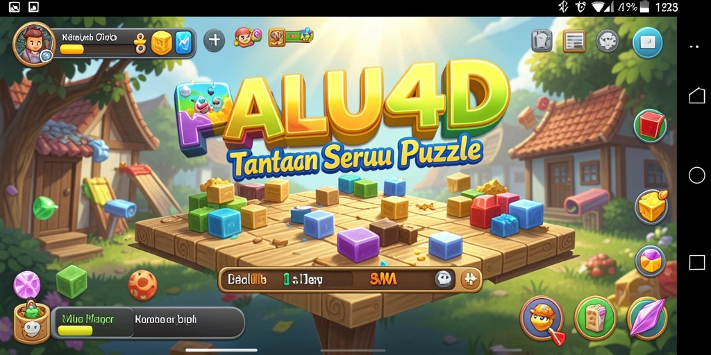 Tampilan gameplay yang mengasyikkan dari PALU4D dengan berbagai teka-teki.