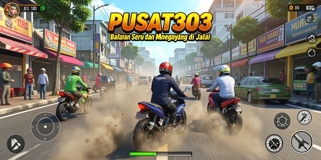 Tampilan gameplay menarik PUSAT303 dengan balapan yang mendebarkan.