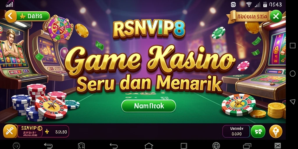 Screenshot gameplay RSNVIP8 yang menampilkan suasana Kasino yang mendebarkan.