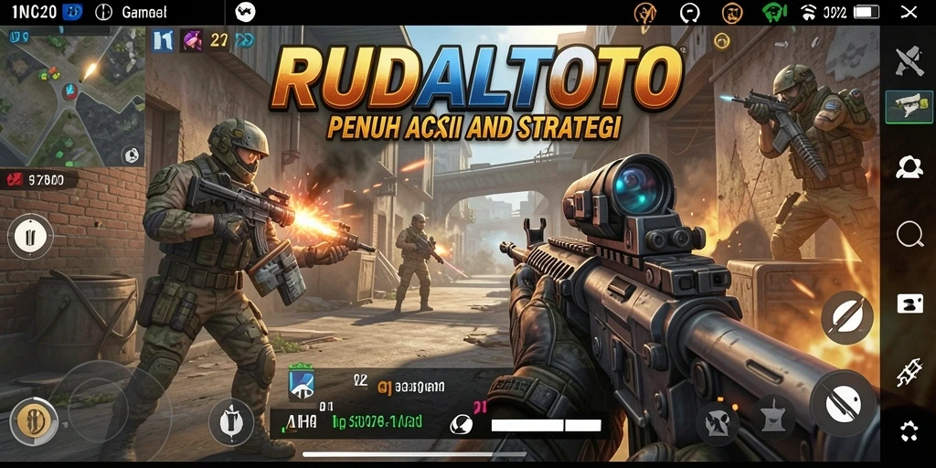 Screenshot RUDALTOTO menampilkan aksi seru dalam gameplay FPS.