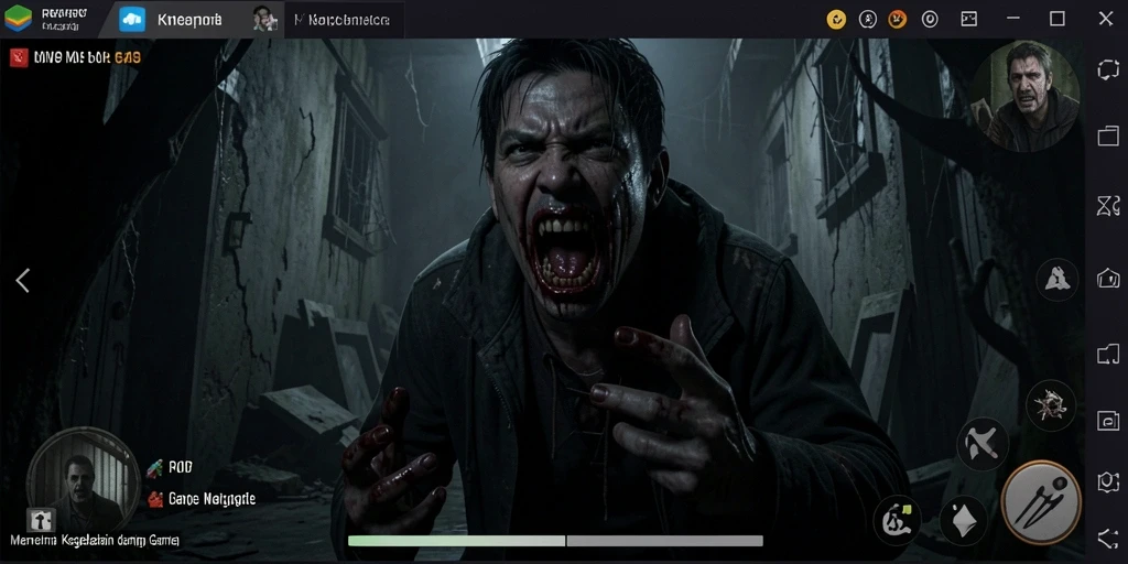 Tampilan gameplay RVIP yang mencekam dan menegangkan saat menjelajahi kegelapan.