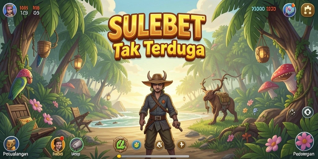 Menggambarkan aksi mendebarkan dalam game petualangan SULEBET.
