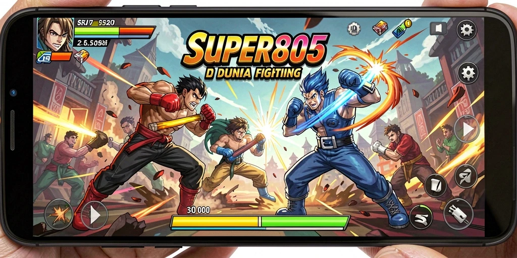 Gameplay yang seru dan mendebarkan dalam SUPER805.