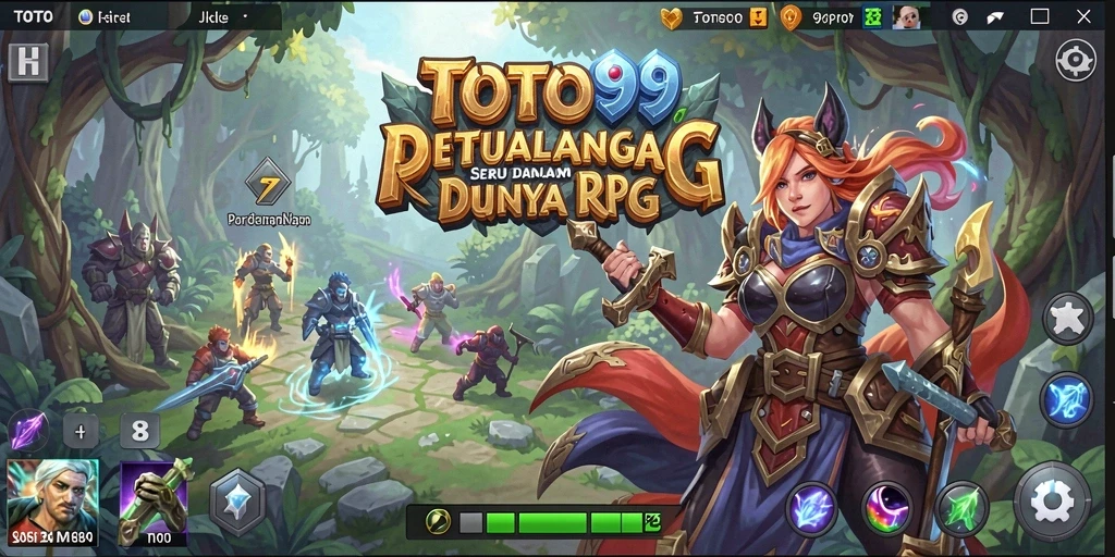Screenshot TOTO99 menampilkan momen mendebarkan saat pertarungan RPG.